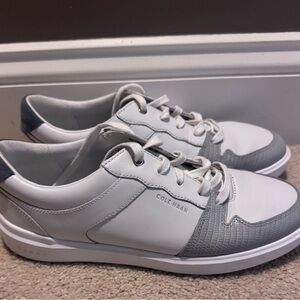 White and Grey Sneakers
